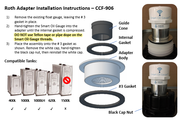 Smart Oil Gauge Roth Adapter assembly instructions.